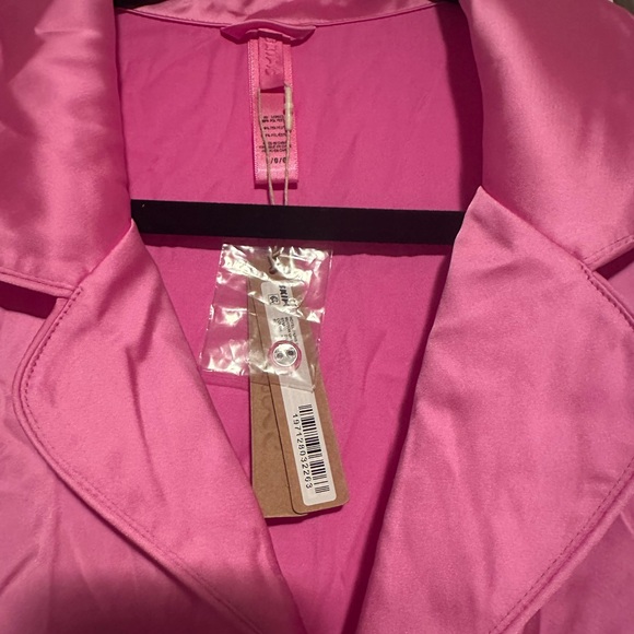 NWT Skims hotel shine button up sleep dress neon orchid - large - Picture 4 of 6